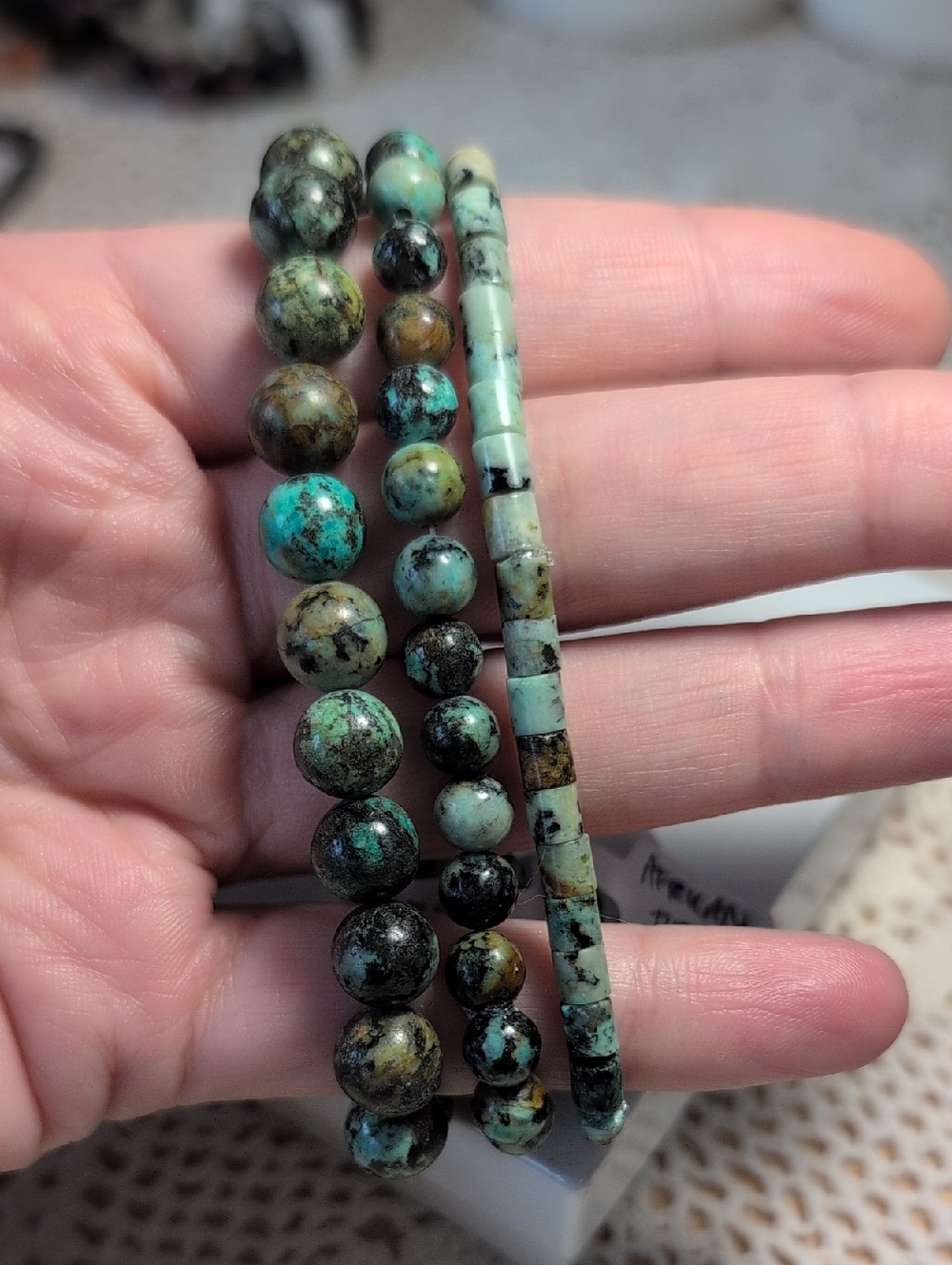African Turquoise Stretch Bracelet Set